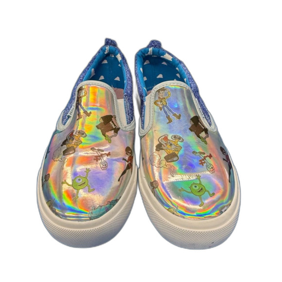Pixar Ground Up Holographic Slip-On Sneakers size 7 Toy Story Monsters Inc - Picture 4 of 9
